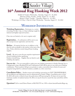16 Annual Rug Hooking Week 2012 th