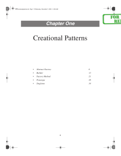 Creational Patterns Chapter One 3