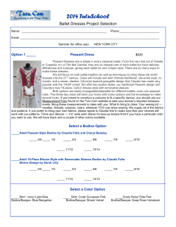 2014 TutuSchool Ballet Dresses Project Selection