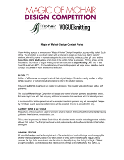 Magic of Mohair Design Contest Rules