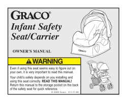 Infant Safety Seat/Carrier OWNER'S MANUAL