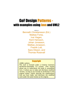 GoF Design Patterns - with examples using and UML2