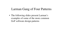 Larman Gang of Four Patterns