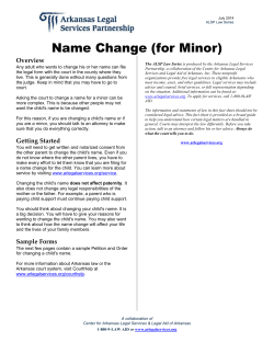 Name Change (for Minor) Overview