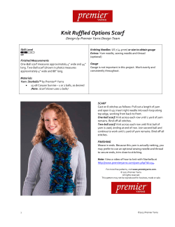 Knit Ruffled Options Scarf Design by Premier Yarns Design Team