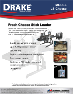 Fresh Cheese Stick Loader MODEL LS-Cheese