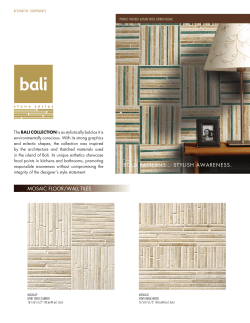 BALI COLLECTION environmentally conscious. With its strong graphics