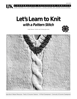 Let’s Learn to Knit with a Pattern Stitch