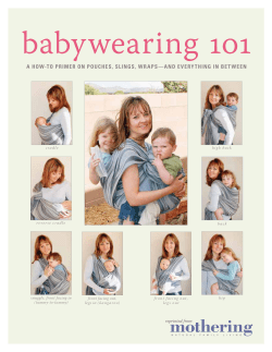 babywearing 101 mothering