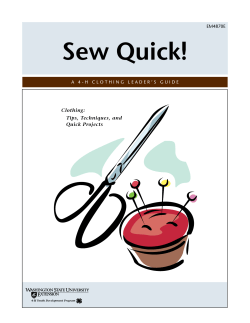 Sew Quick! Clothing: Tips, Techniques, and Quick Projects