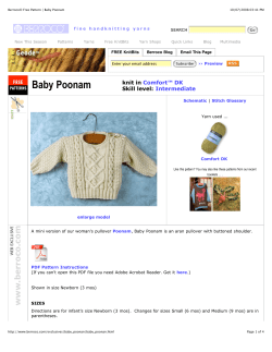 Baby Poonam knit in Skill level: Comfort™ DK