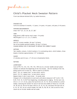 Child’s Placket Neck Sweater Pattern