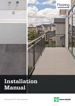 Installation Manual February 2013 / New Zealand
