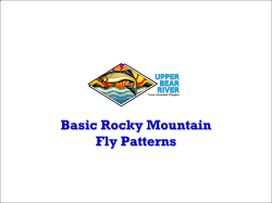 Basic Rocky Mountain Fly Patterns