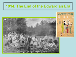 1914, The End of the Edwardian Era