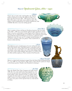 Opalescent Glass, 1880 – 1930 Part I: Abalone