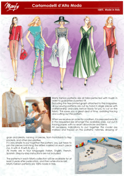 Marfy fashion patterns are all tailor-perfected with muslin in