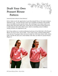 Draft Your Own Peasant Blouse Pattern