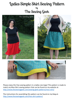 Ladies Simple Skirt Sewing Pattern The Sewing Geek by