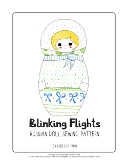 Blinking Flights Russian Doll sewing pattern by Rebecca Dunn