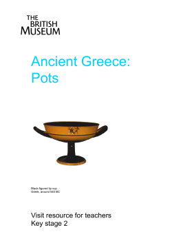 Ancient Greece: Pots  Visit resource for teachers