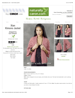 Xian Kimono Jacket designed by Cari Clement
