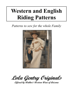 Lola Gentry Originals Western and English Riding Patterns