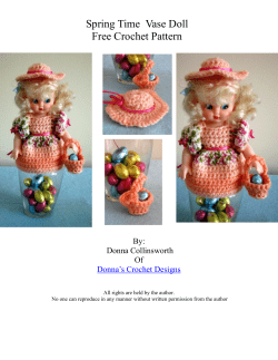 Spring Time  Vase Doll Free Crochet Pattern By: Donna Collinsworth