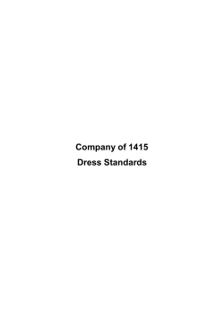Company of 1415 Dress Standards