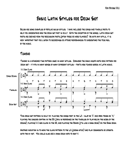 Basic Latin Styles for Drum Set