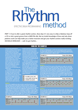 Rhythm method The EFFECTIVE DRUM PROGRAMMING