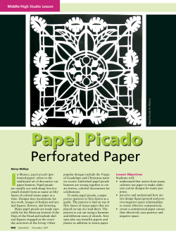 I Papel Picado Perforated Paper Middle/High Studio Lesson