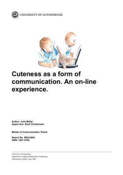 Cuteness as a form of communication. An on-line experience.