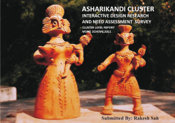 ASHARIKANDI CLUSTER INTERACTIVE DESIGN RESEARCH AND NEED ASSESSMENT  SURVEY