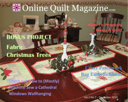 Online Quilt Magazine  BONUS PROJECT Fabric