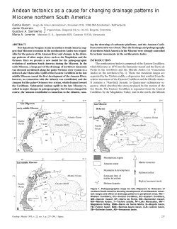 Andean tectonics as a cause for changing drainage patterns in