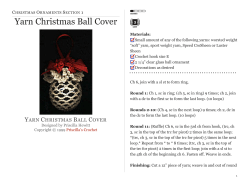 Yarn Christmas Ball Cover C O S
