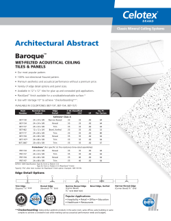 Architectural Abstract Baroque WET-FELTED ACOUSTICAL CEILING TILES &amp; PANELS