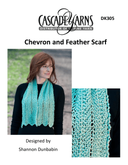 Chevron and Feather Scarf DK305 Designed by Shannon Dunbabin