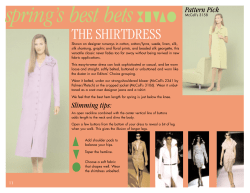 spring’s best bets THE SHIRTDRESS Pattern Pick