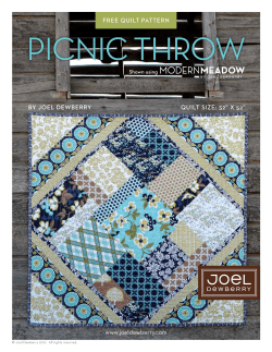 PICNIC THROW PICNIC THROW QUILT instructions: FREE QUILT PATTERN