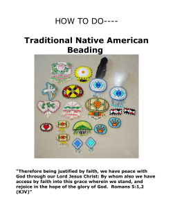 HOW TO DO---- Traditional Native American Beading