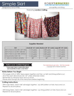 Simple Skirt London Calling Supplies Needed