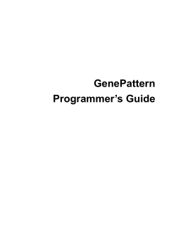 GenePattern Programmer’s Guide