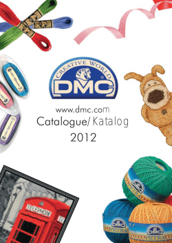 Catalogue/Katalog 2012 www.dmc.com