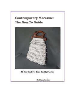 Contemporary Macrame: The How To