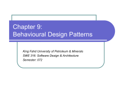 Chapter 9: Behavioural Design Patterns