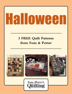 Halloween  3 FREE Quilt Patterns from Fons &amp; Porter