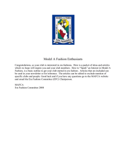 Model A Fashion Enthusiasts