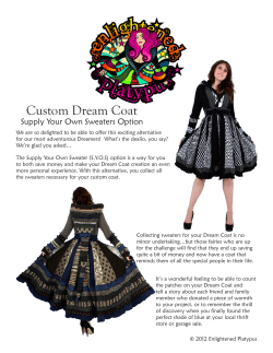 Custom Dream Coat Supply Your Own Sweaters Option